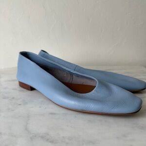 Topshop Blue Leather Flats Size 38